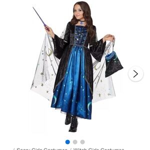 Kids Midnight Sorceress Costume, Witches Costume, Elaborate Halloween Costume XL